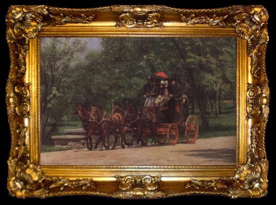 framed  Thomas Eakins Wagon, ta009-2